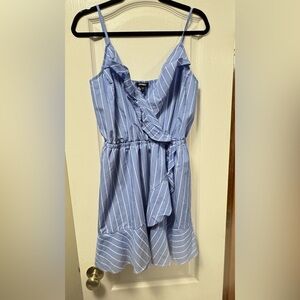 Blue and White Striped Dress